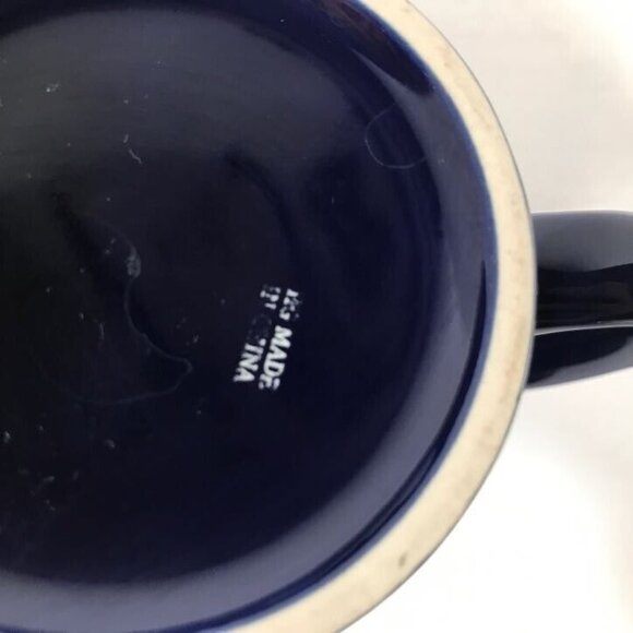 Celestial Smiling Happy Solstice Sun 8 Fl Oz Dark Navy Blue Coffee Tea Cup Mug - Picture 8 of 12